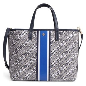 Tory Burch Gemini Link Windsor Gray Tote Purse Bag